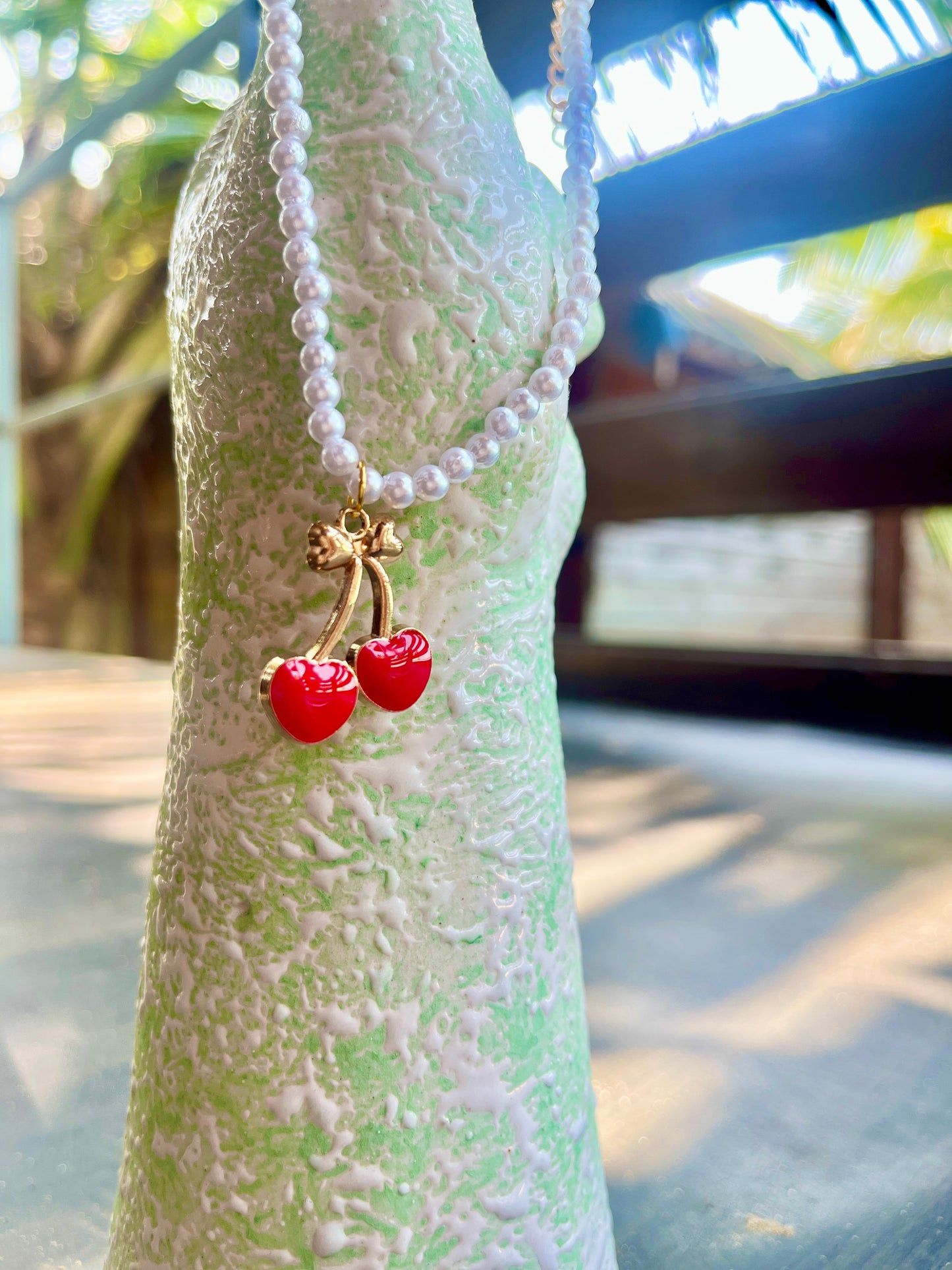 Cheeky Cherry Pearl Choker