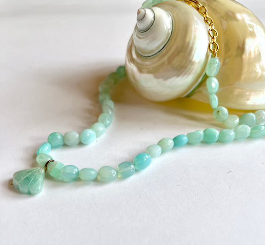 Phi Phi Blue Opal Necklace - PEACE & EMOTIONAL HEALING