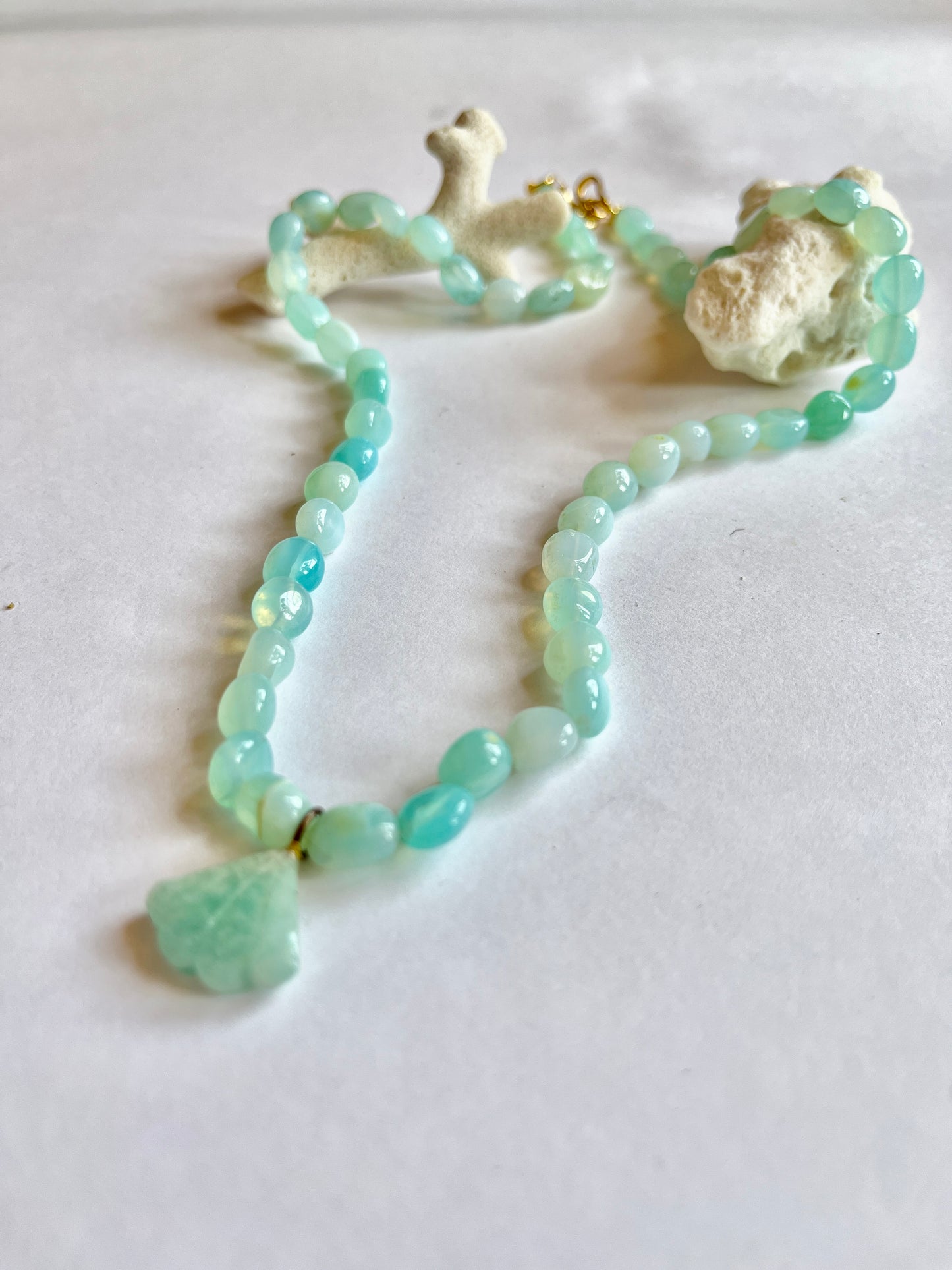 Phi Phi Blue Opal Necklace - PEACE & EMOTIONAL HEALING