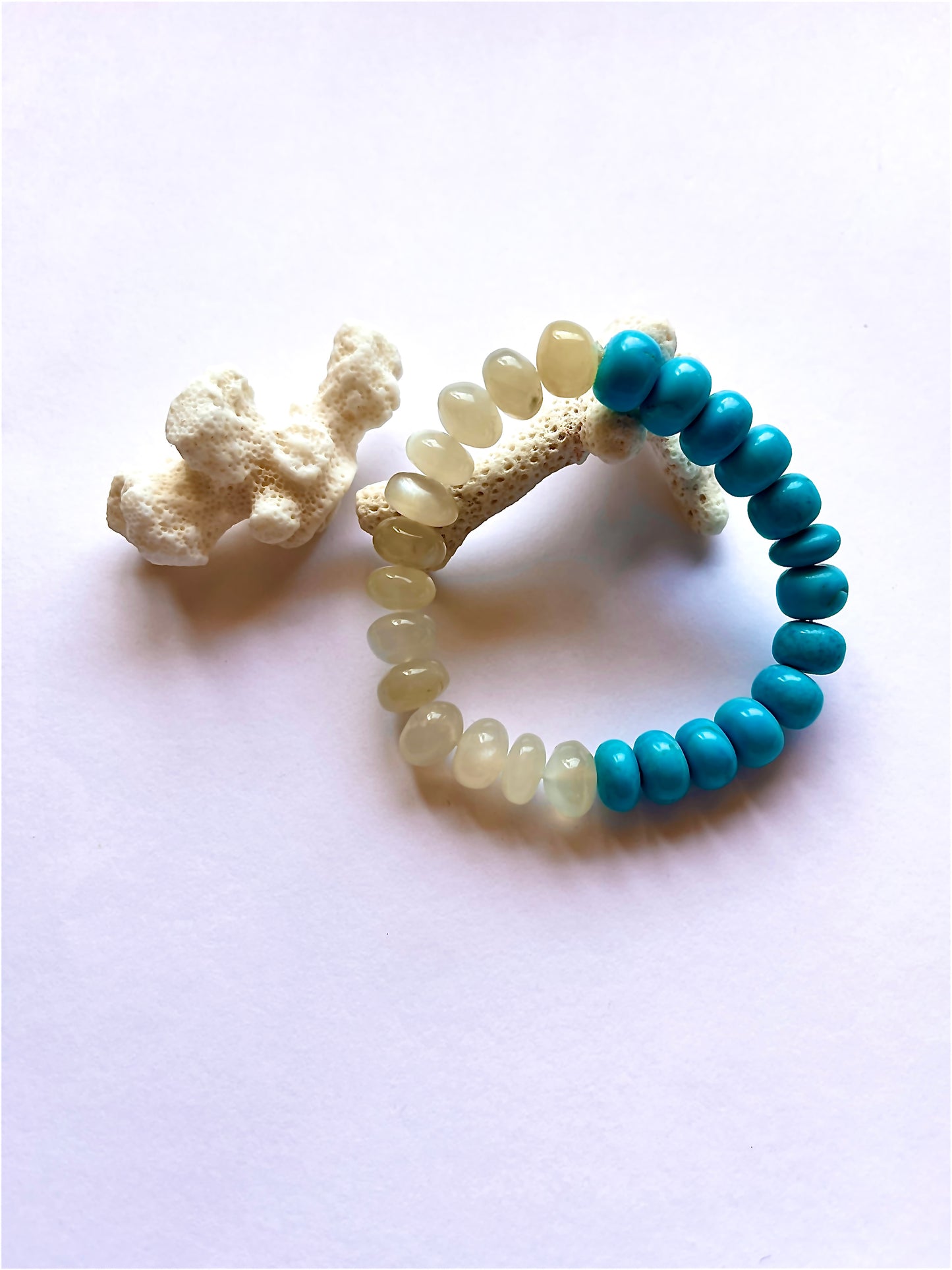 Moonstone & Turquoise Bracelet - SELF RELIANCE AND INTUITION