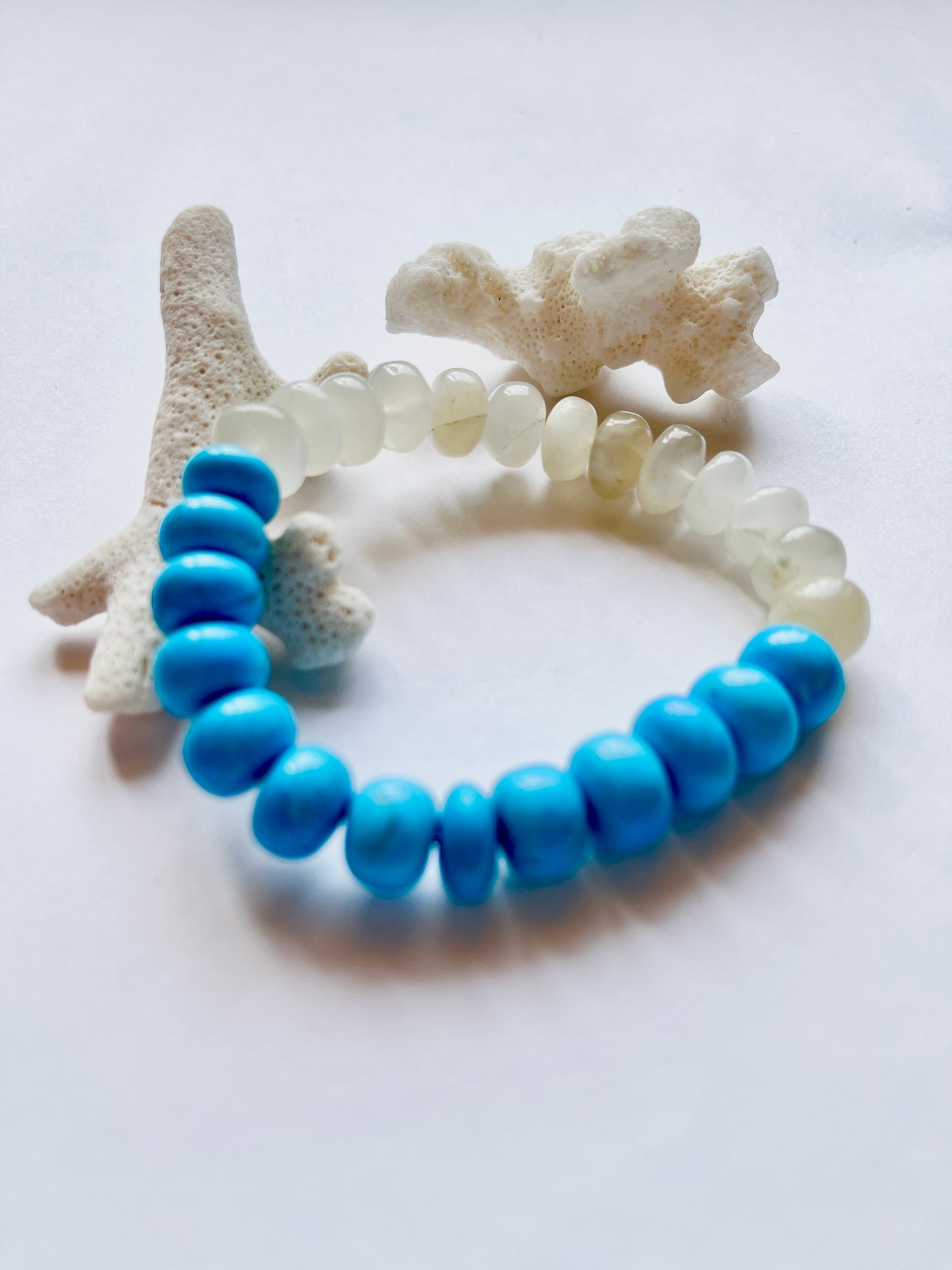 Moonstone & Turquoise Bracelet - SELF RELIANCE AND INTUITION