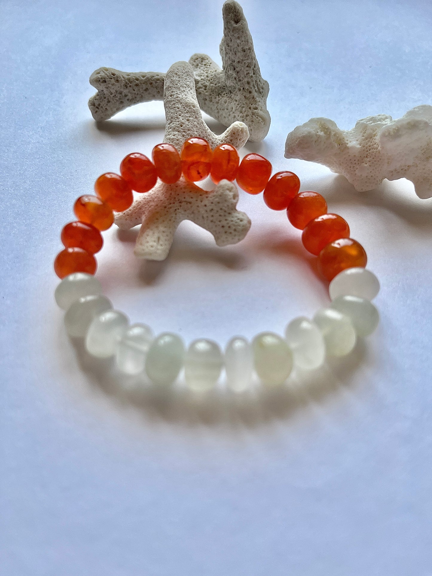 Carnelian & Moonstone Bracelet - PROTECTION