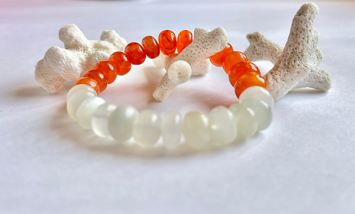 Carnelian & Moonstone Bracelet - PROTECTION