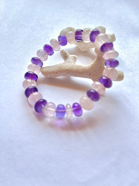 Amethyst & Rose Quartz Bracelet - HARMONY IN RELATIONSHIPS