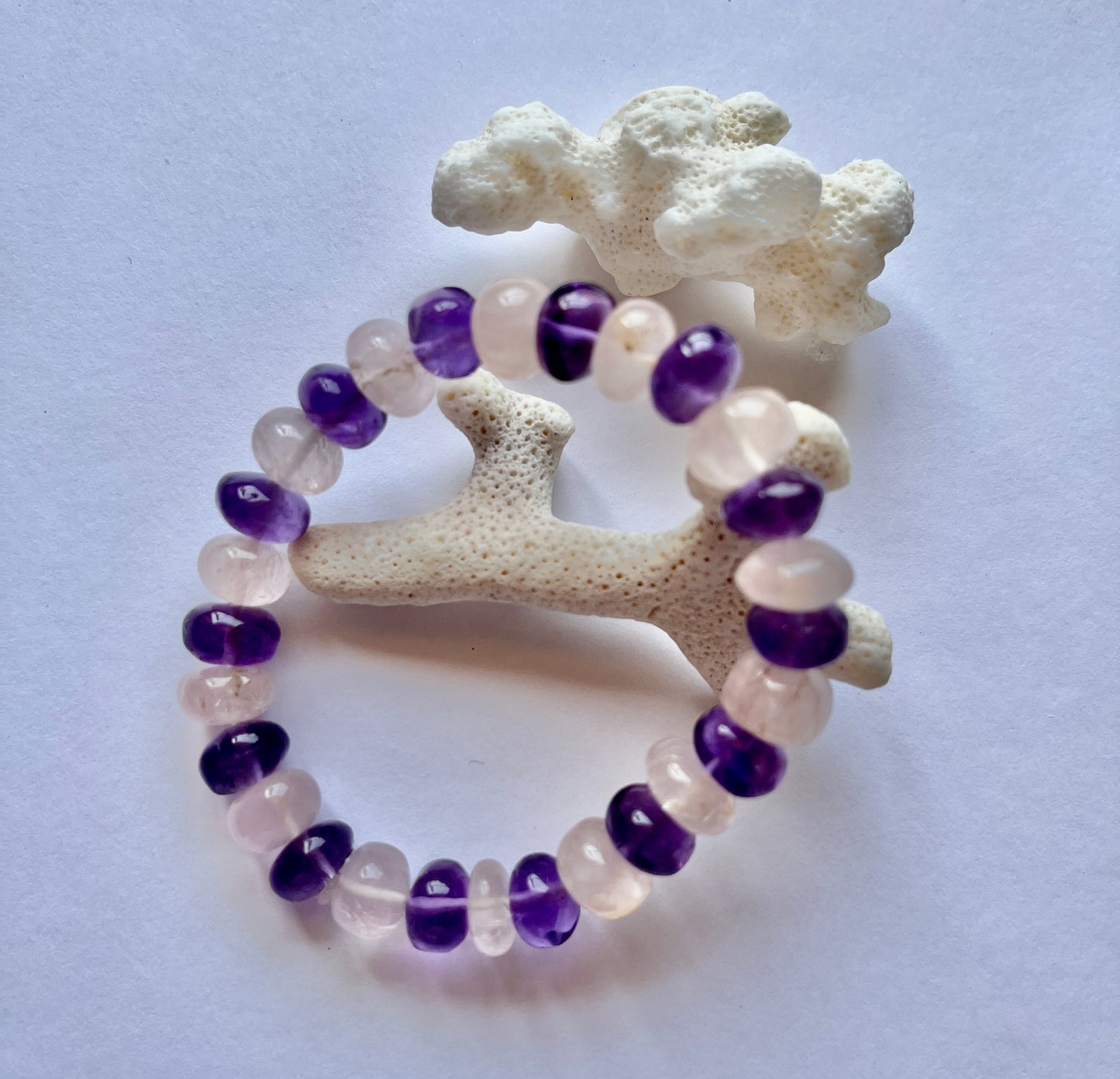 Amethyst & Rose Quartz Bracelet - HARMONY IN RELATIONSHIPS