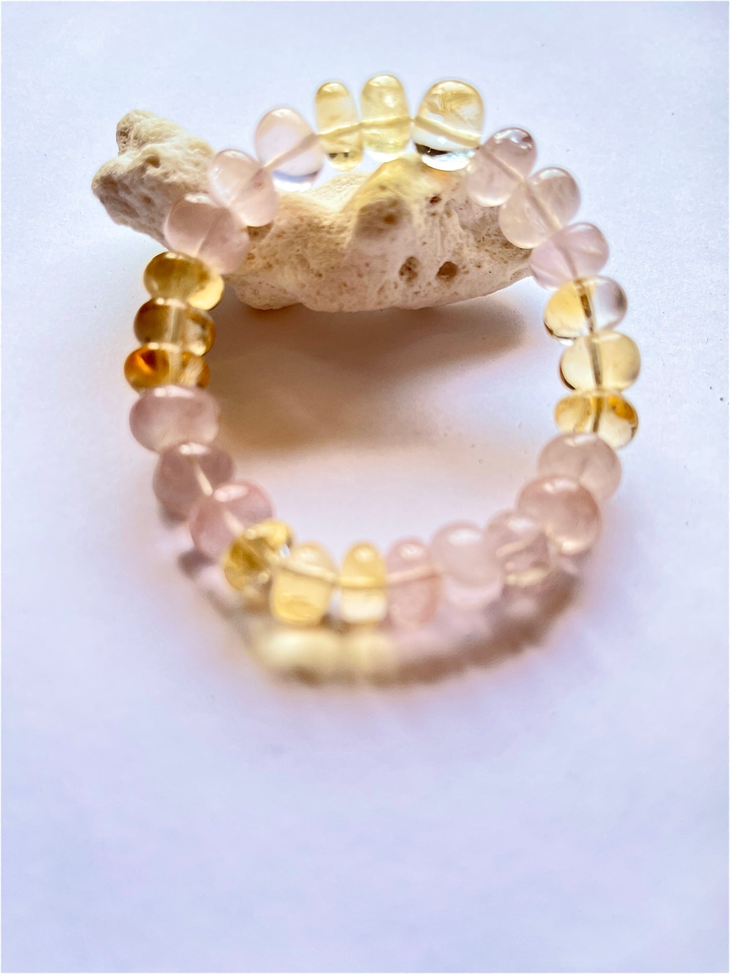 Rose Quartz & Citrine Bracelet - SUCCESS IN BUSINESS & RELATIONSHIPS