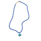 Lapis Lazuli Necklace with Amazonite Shell Charm - BALANCE AND WISDOM