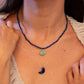 Lapis Lazuli Necklace with Amazonite Shell Charm - BALANCE AND WISDOM