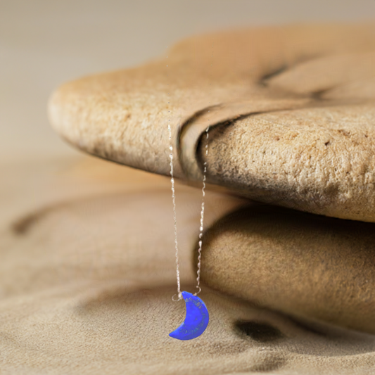 Luna, Half Moon Lapis Lazuli Necklace - INNER WISDOM