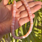 Pink opal necklace with a soft pink gemstones